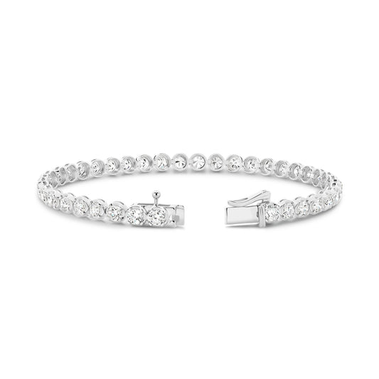 4.9ct Classic Round Tennis Bracelet — White Gold - 19 Eleven Jewellers