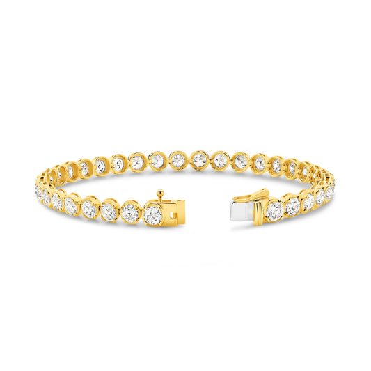 6.5ct Classic Round Tennis Bracelet — Yellow Gold - 19 Eleven Jewellers