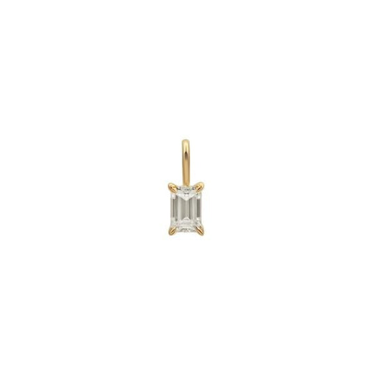 9ct Yellow Gold Emerald - Cut Diamond Pendant - 19 Eleven Jewellers