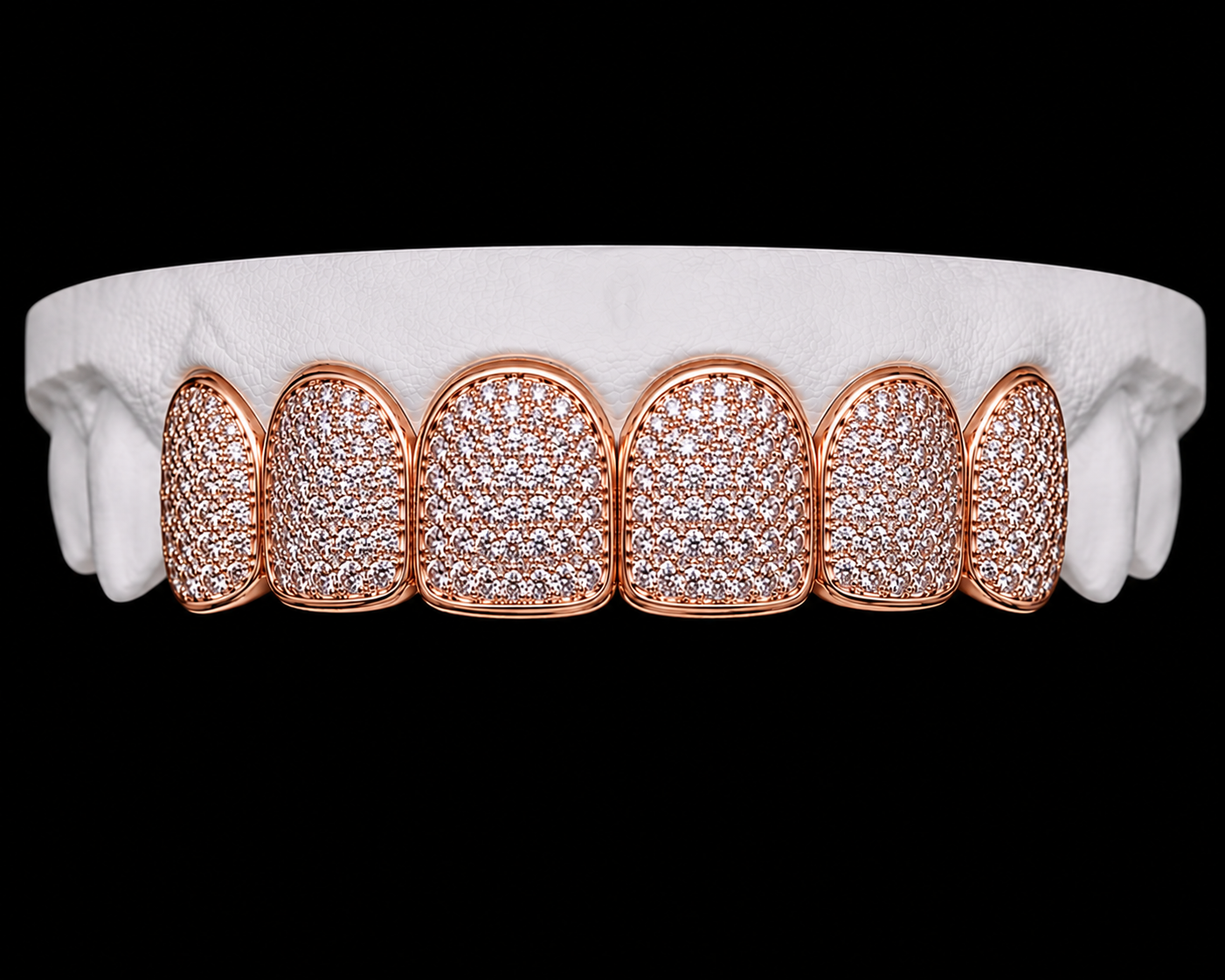 Top 6 Grillz — Iced Out — Rose Gold