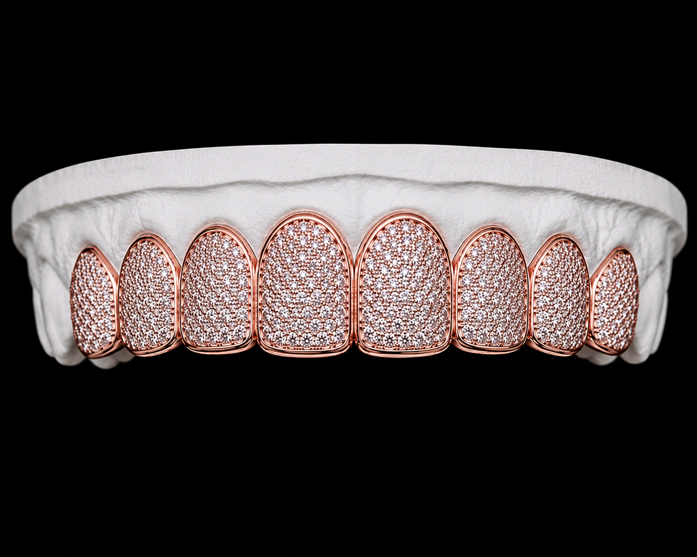 Top 8 Grillz — Iced Out — Rose Gold