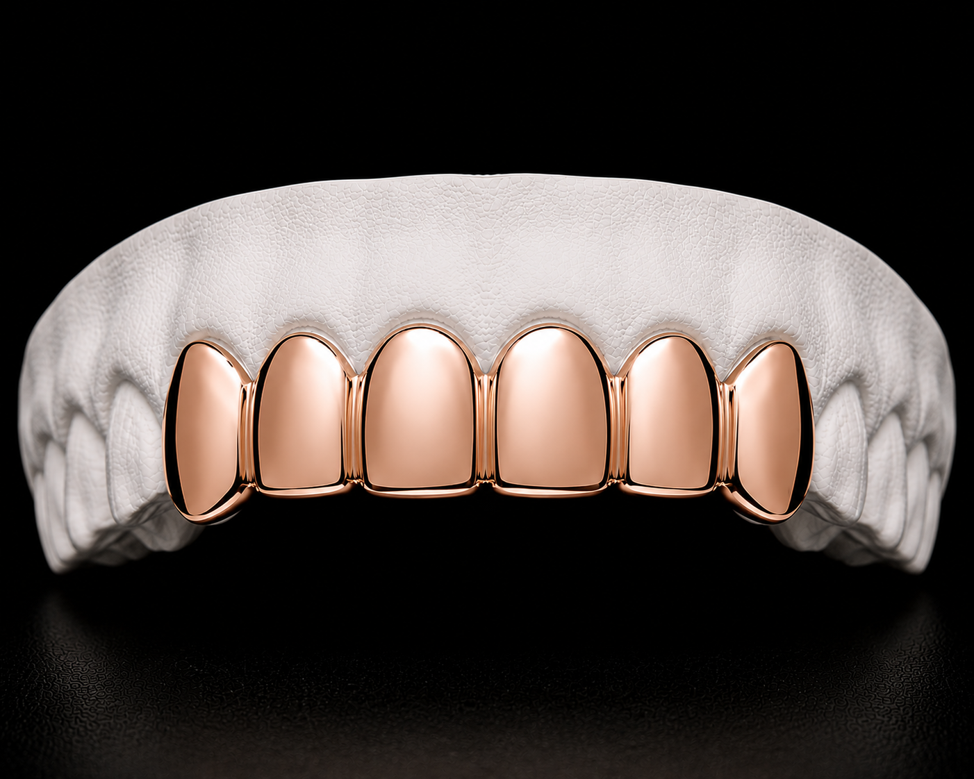 Top 6 Grillz — Plain Solid — Rose Gold