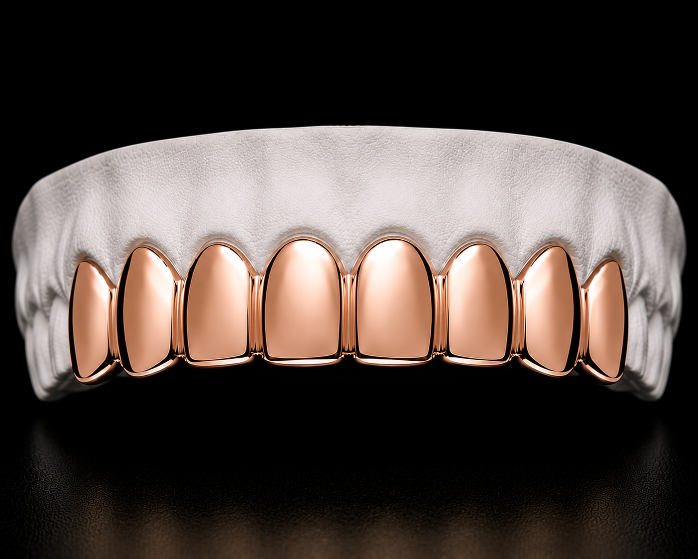 Top 8 Grillz — Plain Solid — Rose Gold
