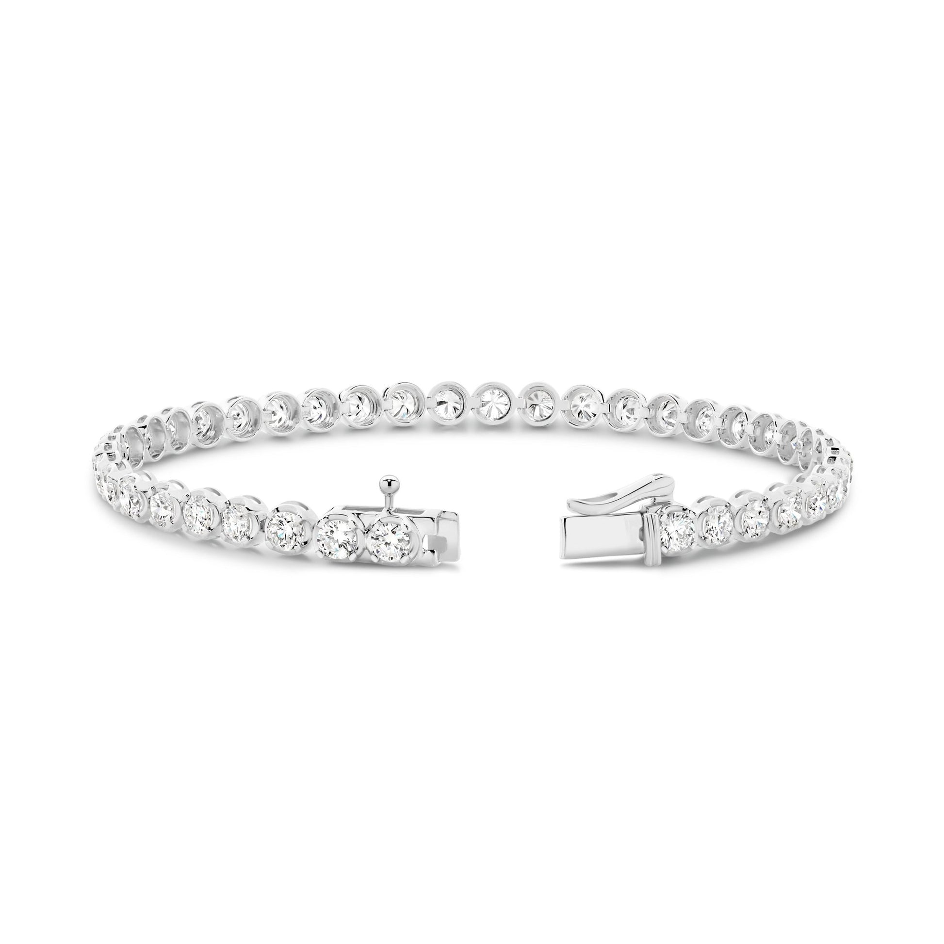 4.9ct Classic Round Tennis Bracelet — White Gold - 19 Eleven Jewellers