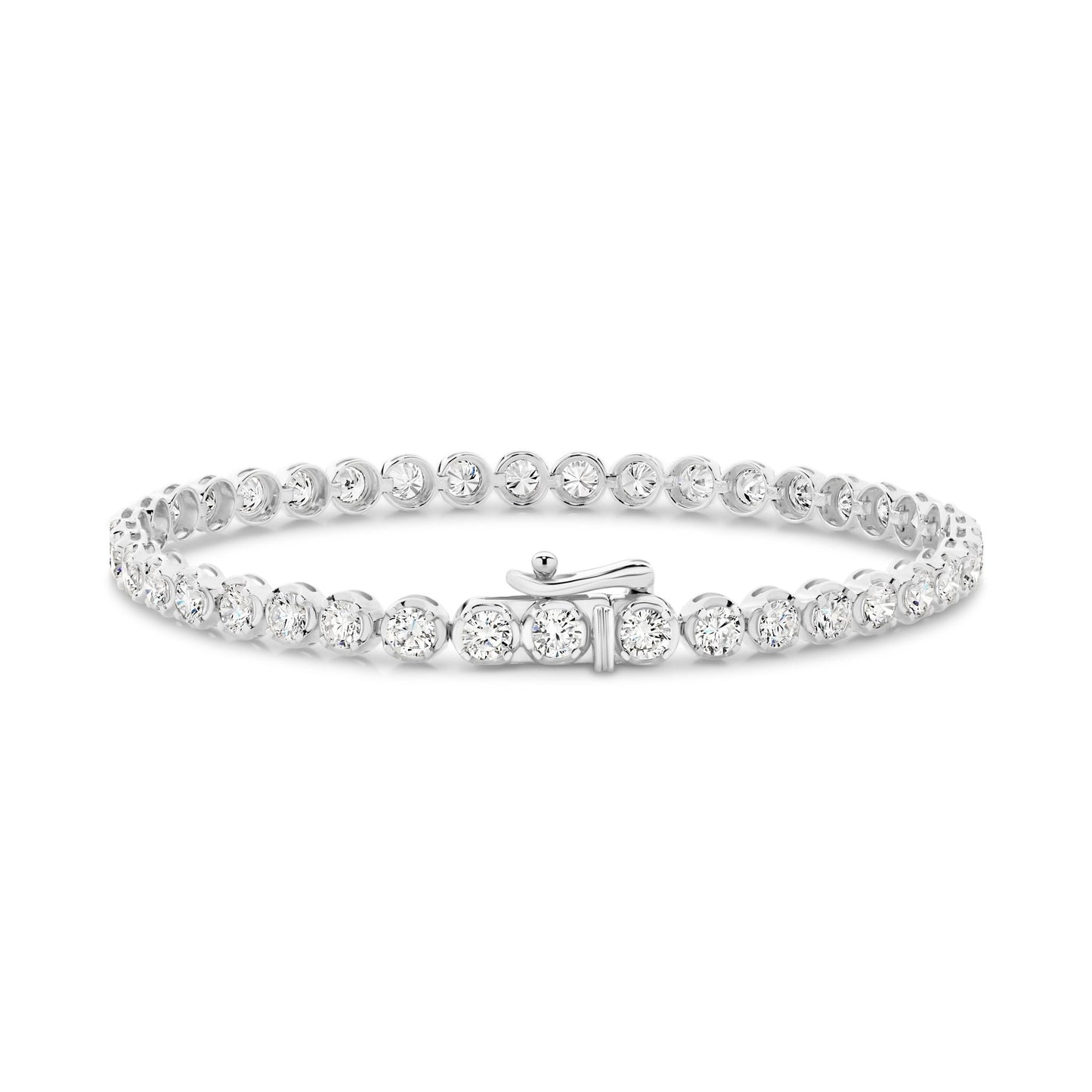 4.9ct Classic Round Tennis Bracelet — White Gold - 19 Eleven Jewellers