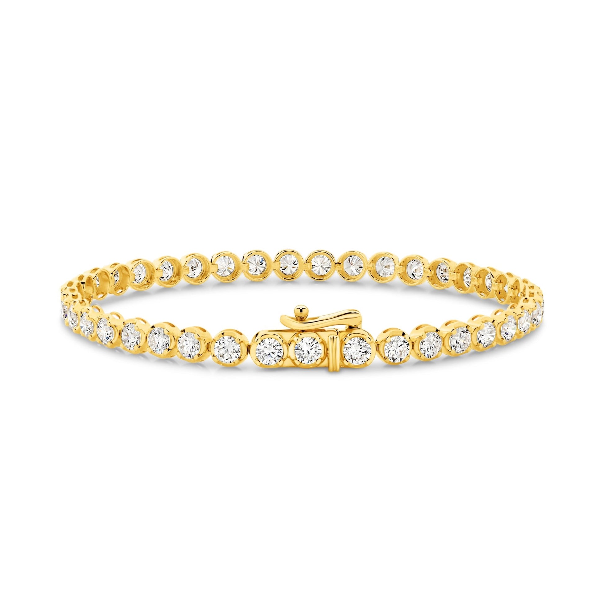 4.9ct Classic Round Tennis Bracelet — Yellow Gold - 19 Eleven Jewellers