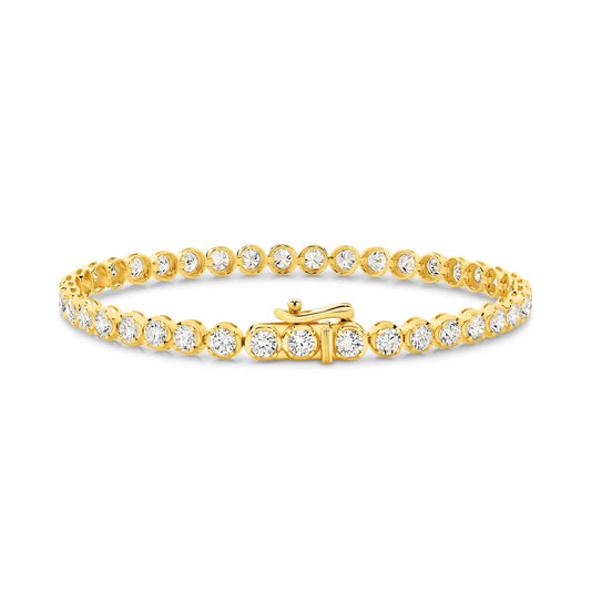 4.9ct Classic Round Tennis Bracelet — Yellow Gold - 19 Eleven Jewellers