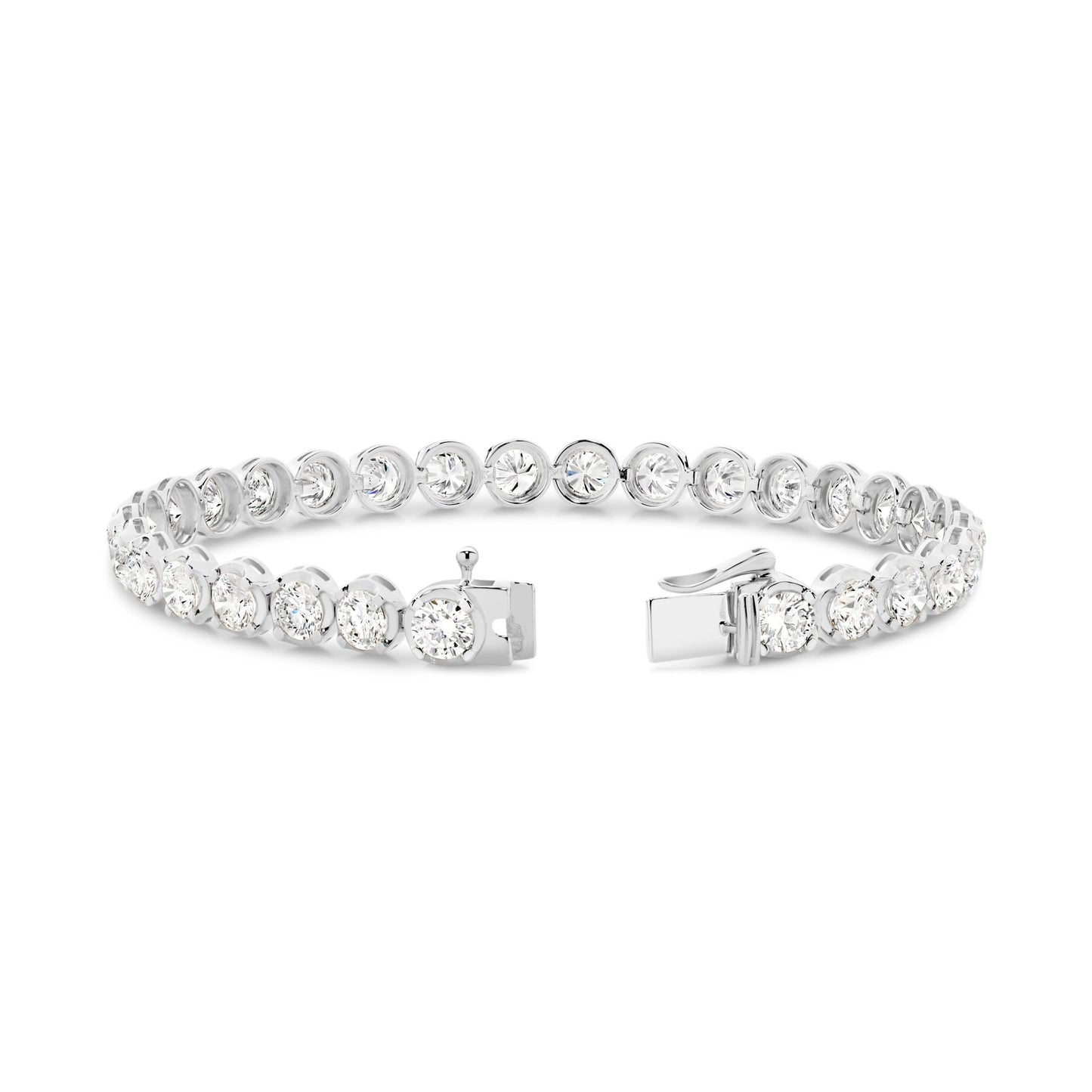 9.2ct Classic Round Tennis Bracelet — White Gold - 19 Eleven Jewellers