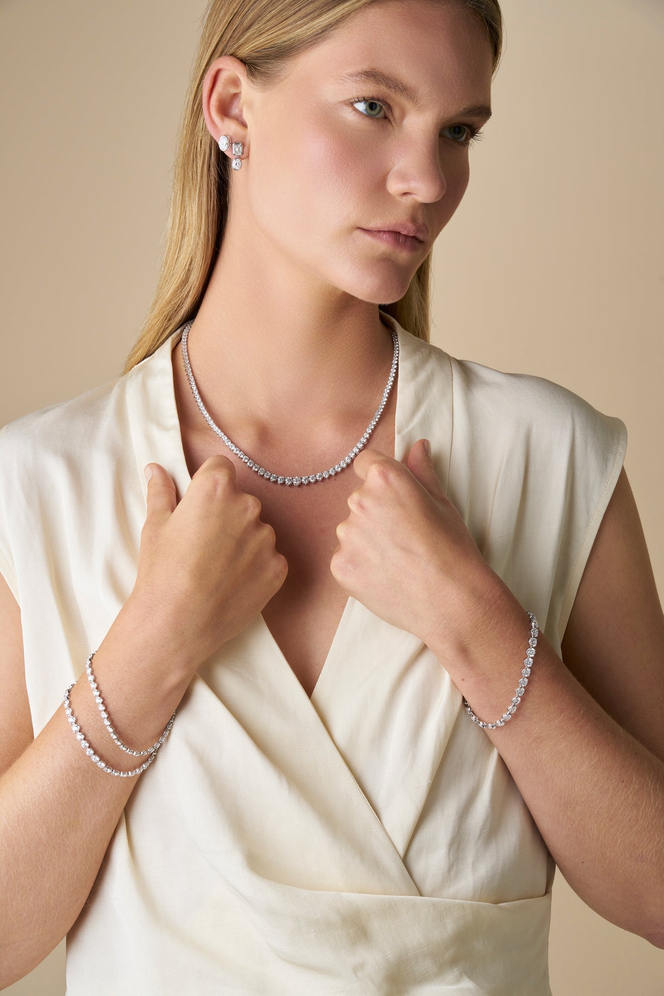 9.2ct Classic Round Tennis Bracelet — White Gold - 19 Eleven Jewellers