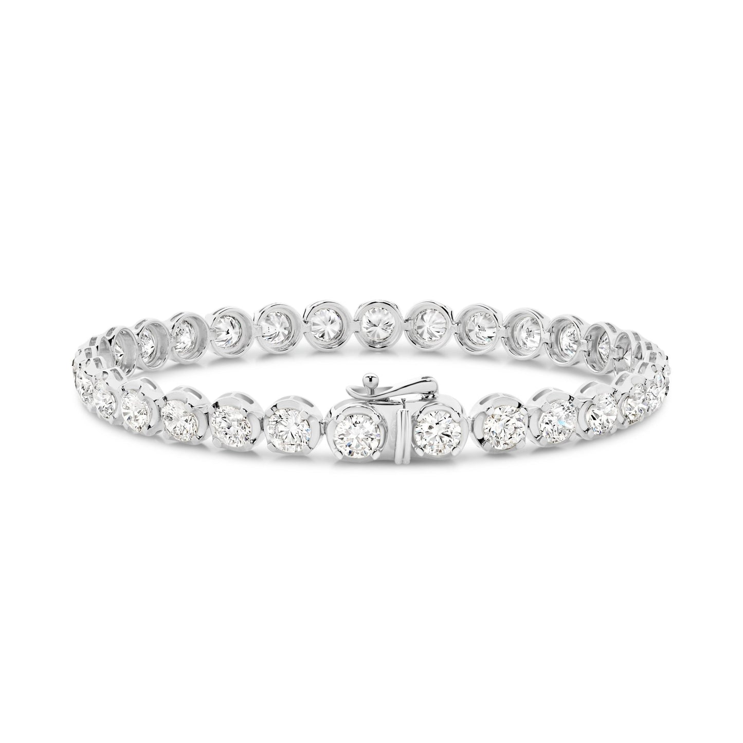 9.2ct Classic Round Tennis Bracelet — White Gold - 19 Eleven Jewellers