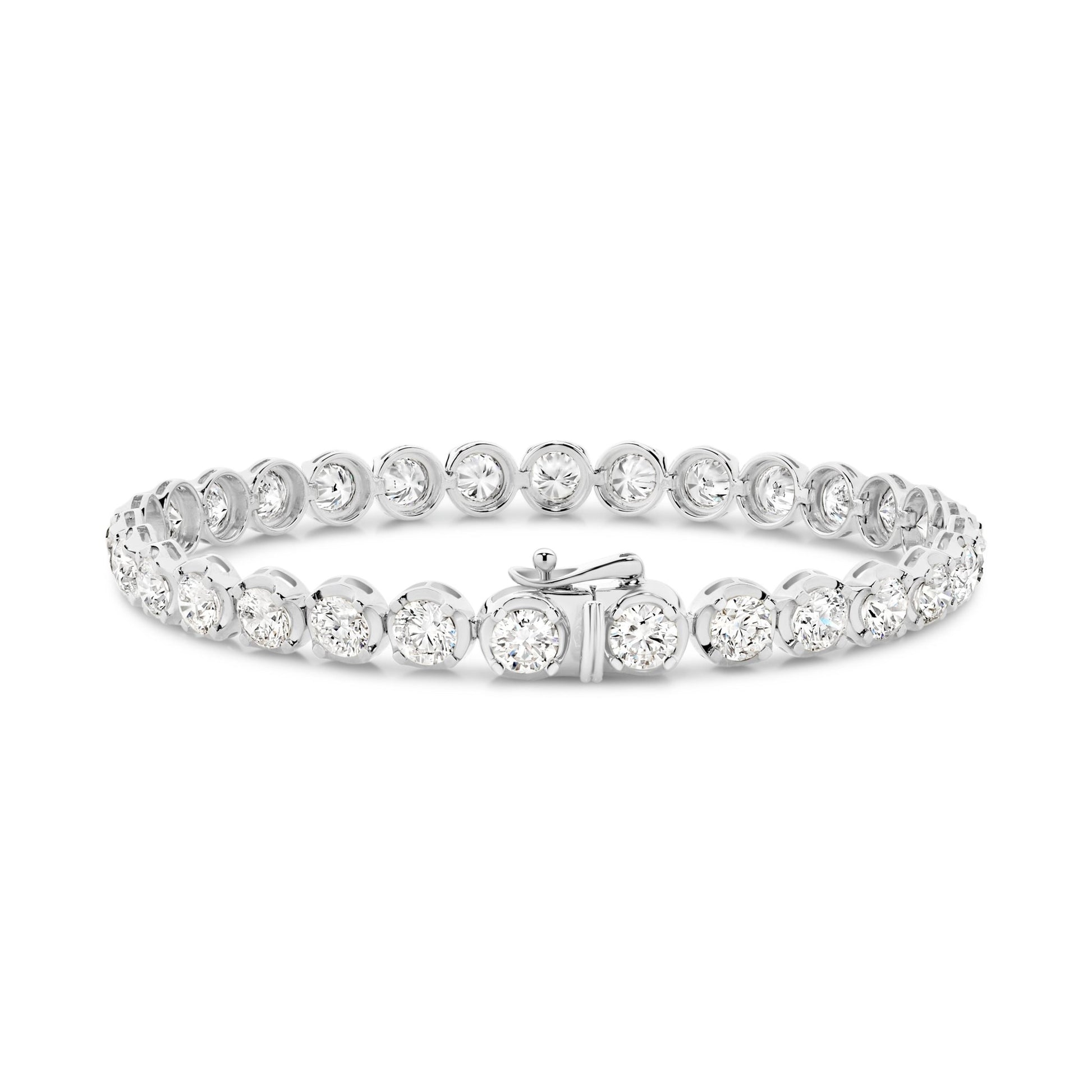 9.2ct Classic Round Tennis Bracelet — White Gold - 19 Eleven Jewellers