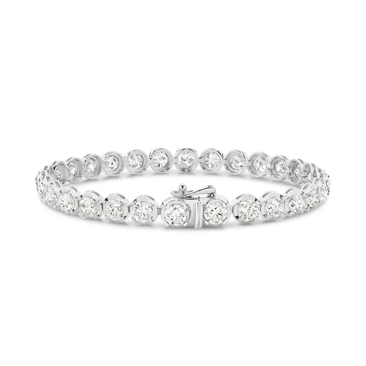 9.2ct Classic Round Tennis Bracelet — White Gold - 19 Eleven Jewellers