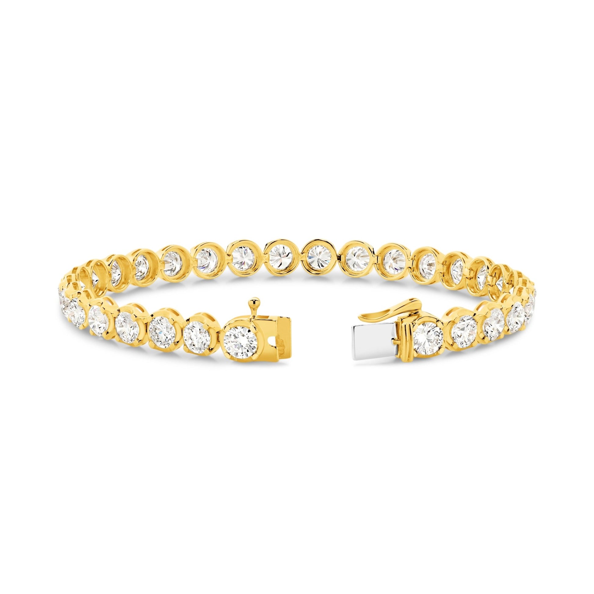 9.2ct Classic Round Tennis Bracelet — Yellow Gold - 19 Eleven Jewellers