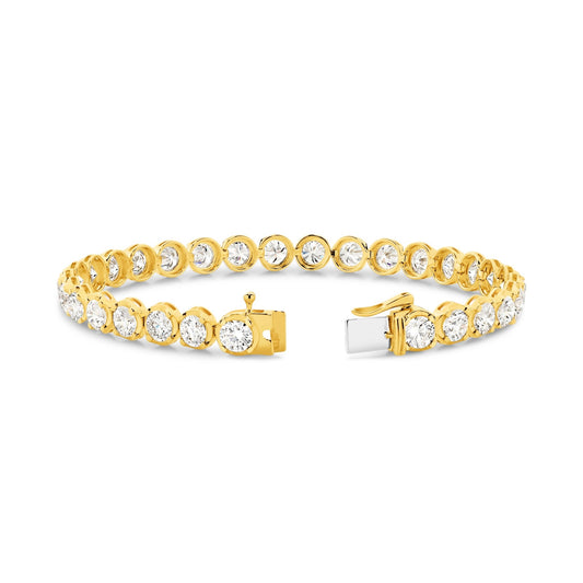 9.2ct Classic Round Tennis Bracelet — Yellow Gold - 19 Eleven Jewellers