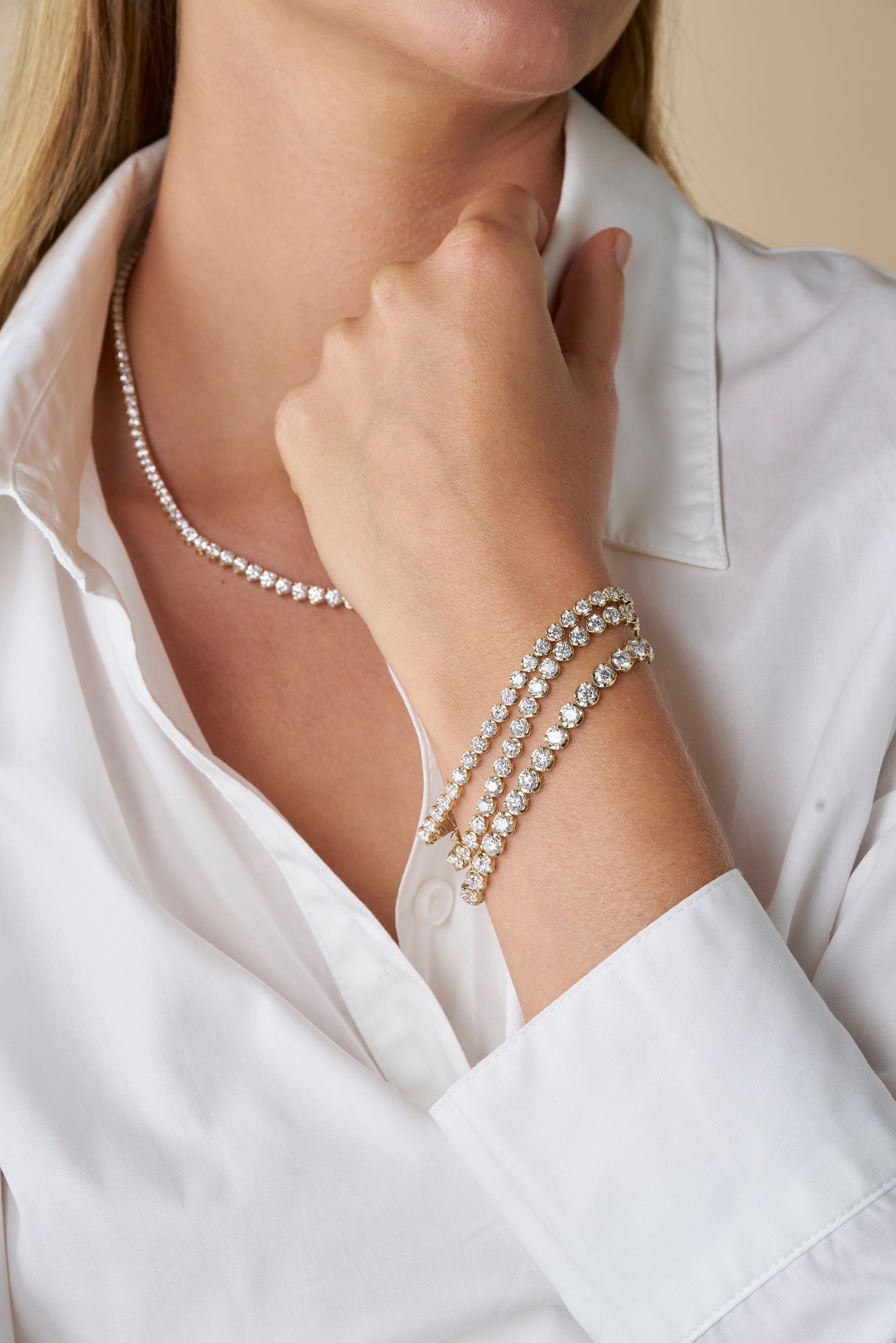 9.2ct Classic Round Tennis Bracelet — Yellow Gold - 19 Eleven Jewellers