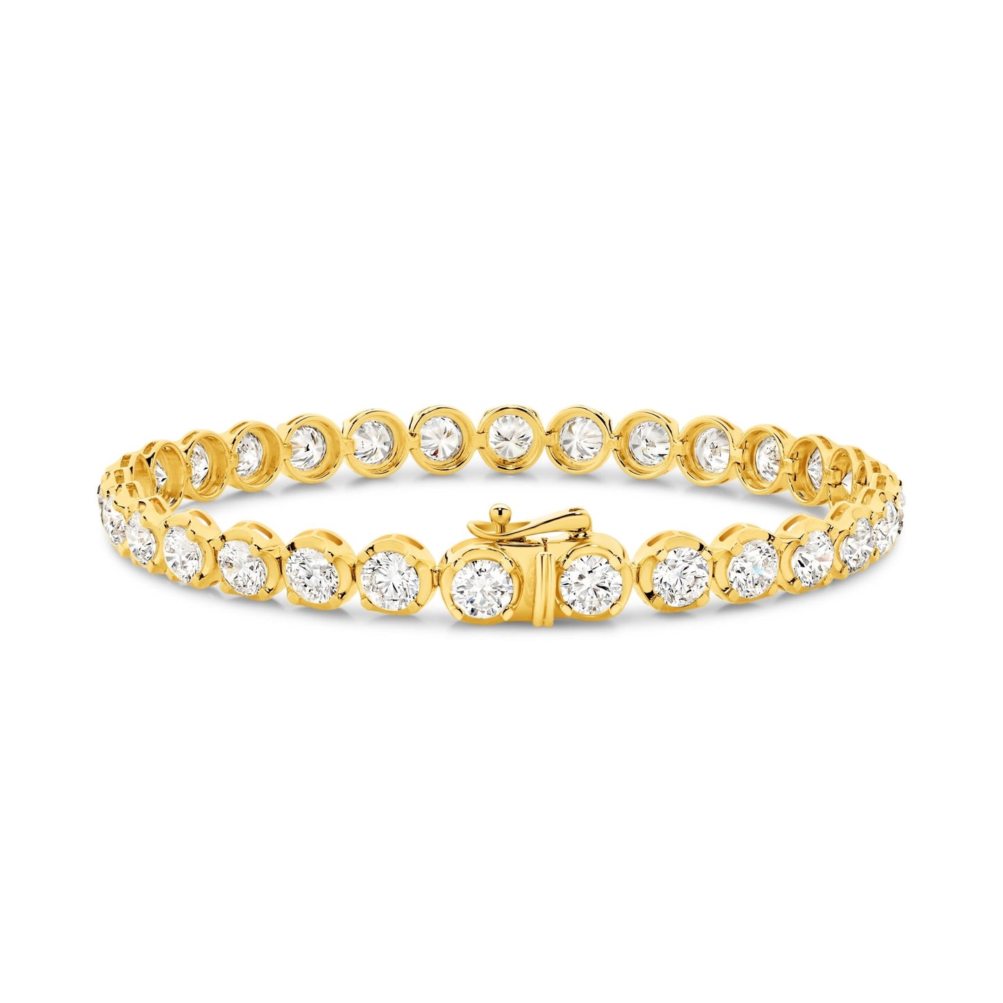 9.2ct Classic Round Tennis Bracelet — Yellow Gold - 19 Eleven Jewellers