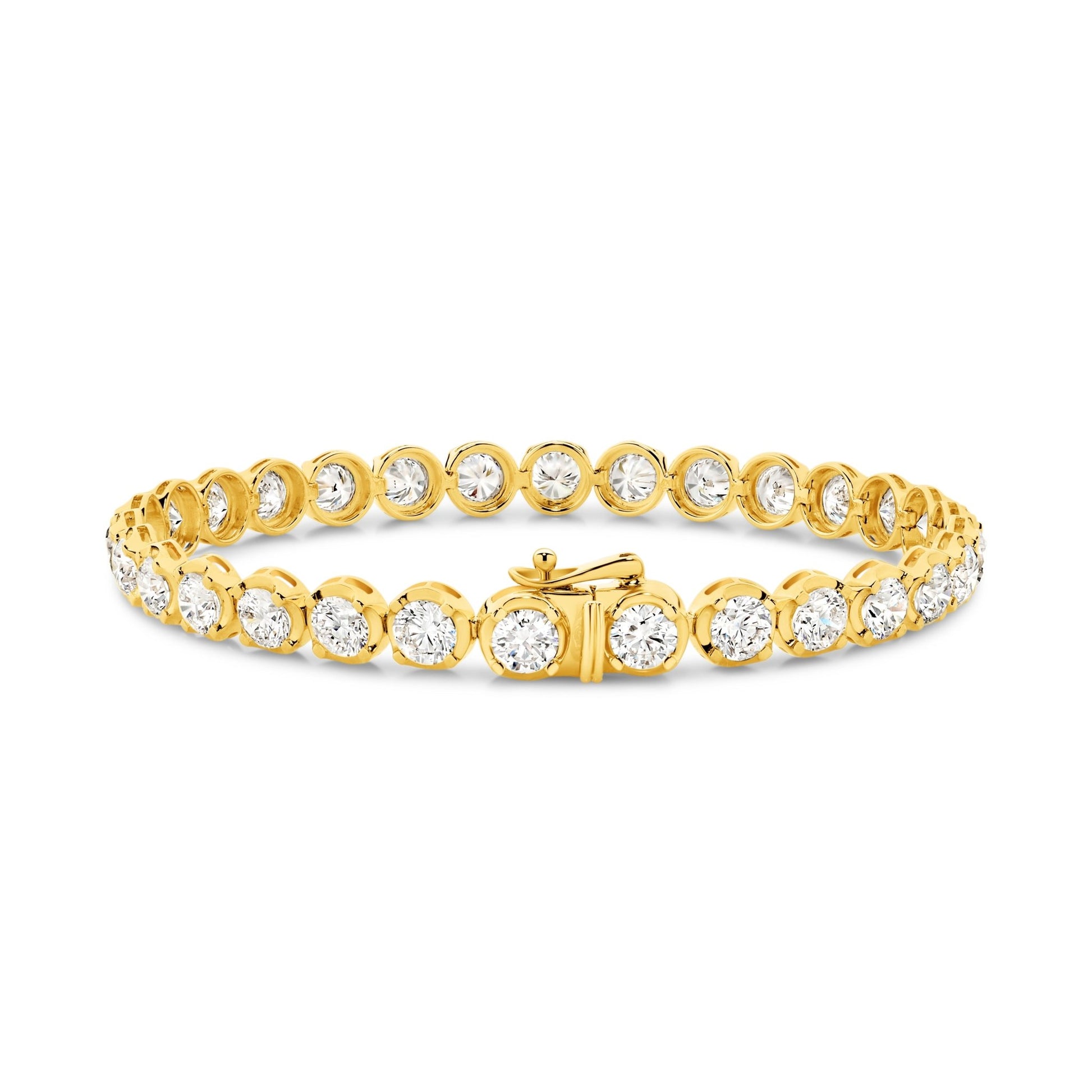 9.2ct Classic Round Tennis Bracelet — Yellow Gold - 19 Eleven Jewellers