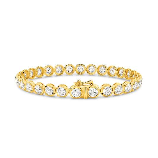 9.2ct Classic Round Tennis Bracelet — Yellow Gold - 19 Eleven Jewellers
