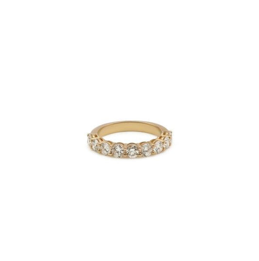 9ct Yellow Gold Half - Eternity Ring Round Cut 2.00ct - 19 Eleven Jewellers